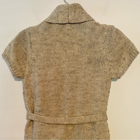 Aéropostale Sweater Vest with Belt Size Small Tan Gray Neutral Short Sleeve - Picture 5 of 6
